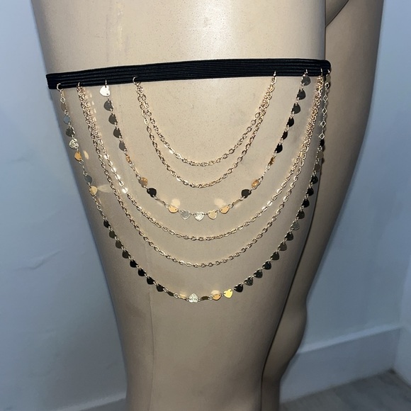 Last One! Sexy Gold Heart Tassle Girdle - Picture 3 of 7